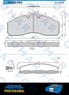 FOMAR Friction FO 918181 - Kit de plaquettes de frein, frein à disque cwaw.fr