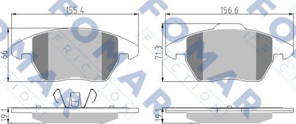 FOMAR Friction FO 918781 - Kit de plaquettes de frein, frein à disque cwaw.fr