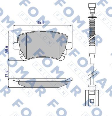 FOMAR Friction FO 913981 - Kit de plaquettes de frein, frein à disque cwaw.fr