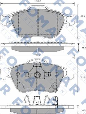 FOMAR Friction FO 913481 - Kit de plaquettes de frein, frein à disque cwaw.fr