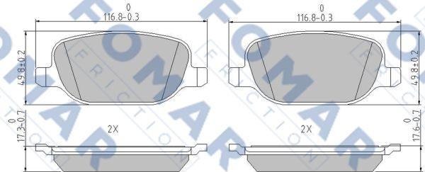 FOMAR Friction FO 913581 - Kit de plaquettes de frein, frein à disque cwaw.fr