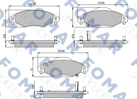 FOMAR Friction FO 913081 - Kit de plaquettes de frein, frein à disque cwaw.fr