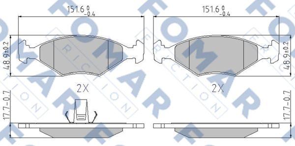 FOMAR Friction FO 913881 - Kit de plaquettes de frein, frein à disque cwaw.fr