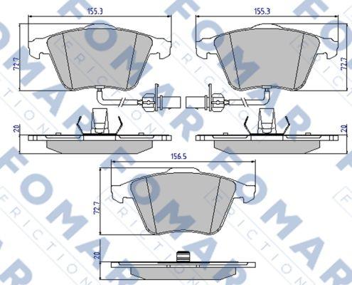 FOMAR Friction FO 912481 - Kit de plaquettes de frein, frein à disque cwaw.fr