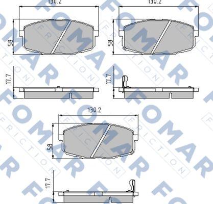 FOMAR Friction FO 912181 - Kit de plaquettes de frein, frein à disque cwaw.fr