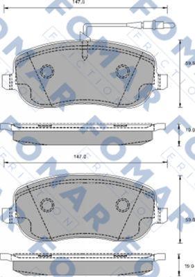 FOMAR Friction FO 912881 - Kit de plaquettes de frein, frein à disque cwaw.fr