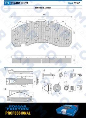 FOMAR Friction FO 917481 - Kit de plaquettes de frein, frein à disque cwaw.fr