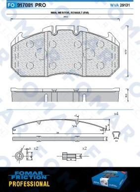 FOMAR Friction FO 917081 - Kit de plaquettes de frein, frein à disque cwaw.fr