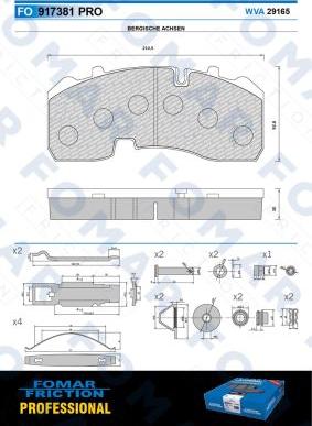 FOMAR Friction FO 917381 - Kit de plaquettes de frein, frein à disque cwaw.fr