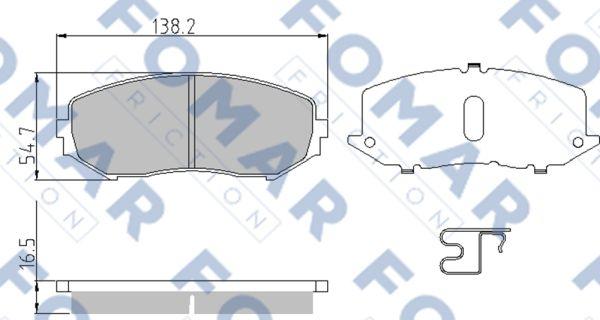 FOMAR Friction FO 939381 - Kit de plaquettes de frein, frein à disque cwaw.fr