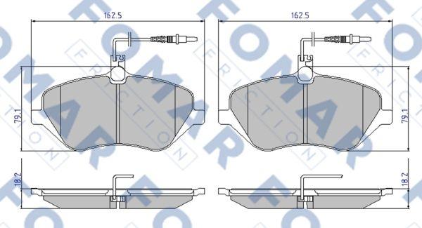 FOMAR Friction FO 934981 - Kit de plaquettes de frein, frein à disque cwaw.fr