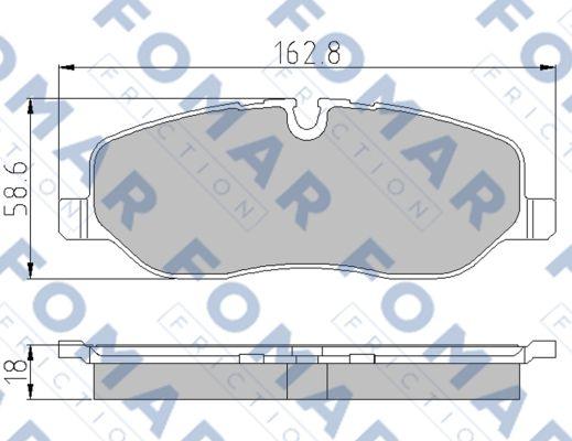 FOMAR Friction FO 934881 - Kit de plaquettes de frein, frein à disque cwaw.fr