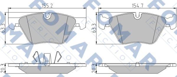 FOMAR Friction FO 934781 - Kit de plaquettes de frein, frein à disque cwaw.fr