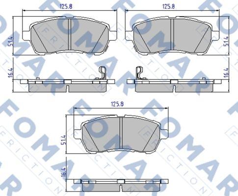 FOMAR Friction FO 935981 - Kit de plaquettes de frein, frein à disque cwaw.fr