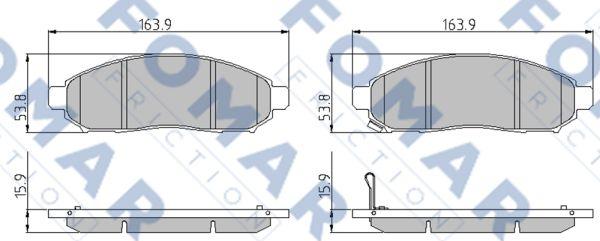 FOMAR Friction FO 935081 - Kit de plaquettes de frein, frein à disque cwaw.fr