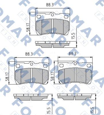 FOMAR Friction FO 935181 - Kit de plaquettes de frein, frein à disque cwaw.fr