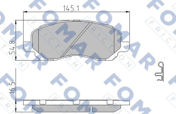 FOMAR Friction FO 935881 - Kit de plaquettes de frein, frein à disque cwaw.fr