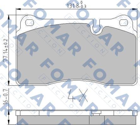 FOMAR Friction FO 935281 - Kit de plaquettes de frein, frein à disque cwaw.fr