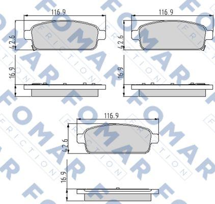 FOMAR Friction FO 936481 - Kit de plaquettes de frein, frein à disque cwaw.fr