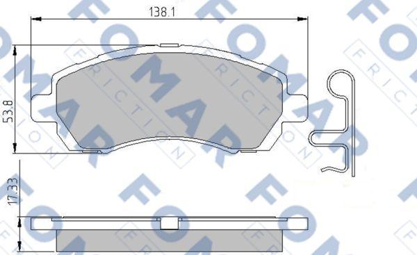 FOMAR Friction FO 936581 - Kit de plaquettes de frein, frein à disque cwaw.fr