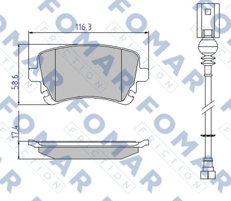 FOMAR Friction FO 936681 - Kit de plaquettes de frein, frein à disque cwaw.fr