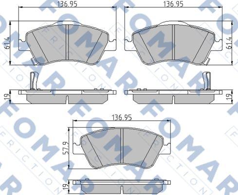 FOMAR Friction FO 936081 - Kit de plaquettes de frein, frein à disque cwaw.fr