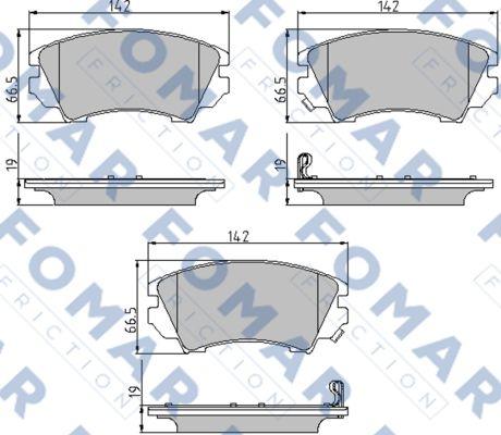 FOMAR Friction FO 936181 - Kit de plaquettes de frein, frein à disque cwaw.fr