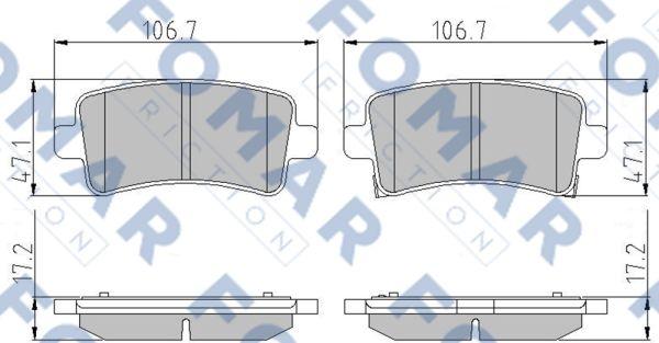 FOMAR Friction FO 936381 - Kit de plaquettes de frein, frein à disque cwaw.fr