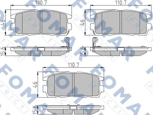 FOMAR Friction FO 930981 - Kit de plaquettes de frein, frein à disque cwaw.fr