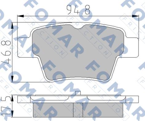 FOMAR Friction FO 930581 - Kit de plaquettes de frein, frein à disque cwaw.fr