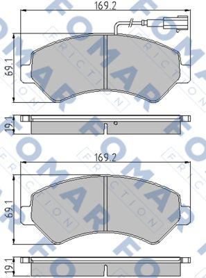 FOMAR Friction FO 930681 - Kit de plaquettes de frein, frein à disque cwaw.fr