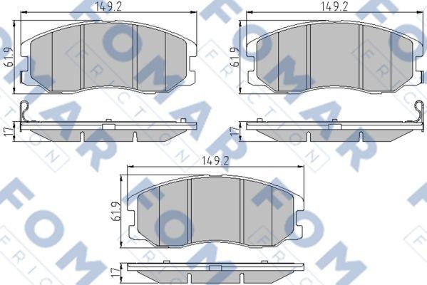 FOMAR Friction FO 930881 - Kit de plaquettes de frein, frein à disque cwaw.fr