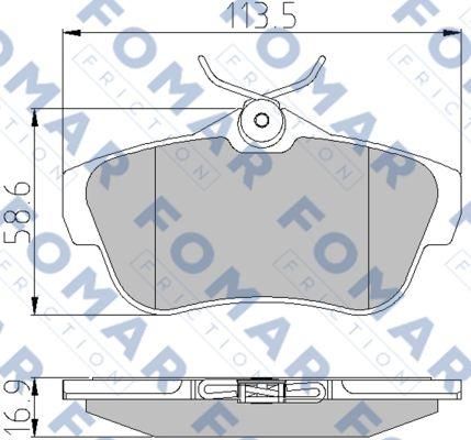 FOMAR Friction FO 930381 - Kit de plaquettes de frein, frein à disque cwaw.fr