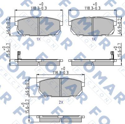 FOMAR Friction FO 931981 - Kit de plaquettes de frein, frein à disque cwaw.fr