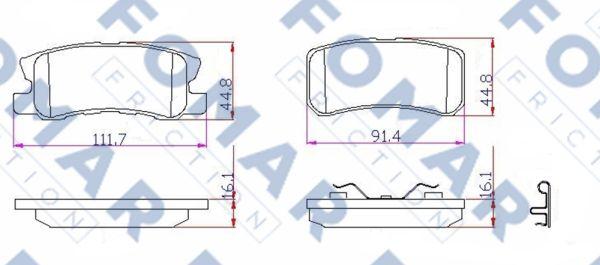 FOMAR Friction FO 931681 - Kit de plaquettes de frein, frein à disque cwaw.fr