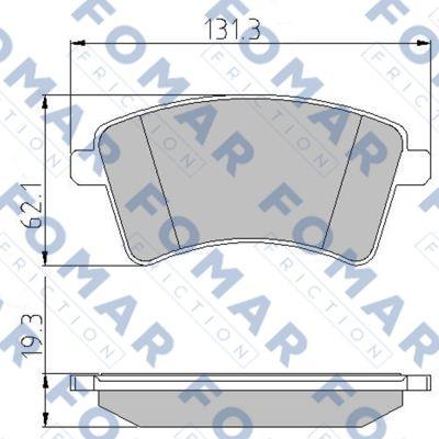 FOMAR Friction FO 931381 - Kit de plaquettes de frein, frein à disque cwaw.fr