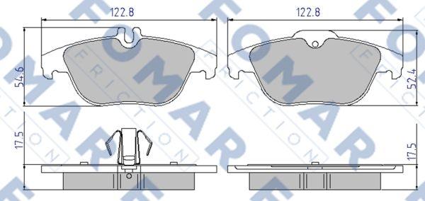 FOMAR Friction FO 931281 - Kit de plaquettes de frein, frein à disque cwaw.fr