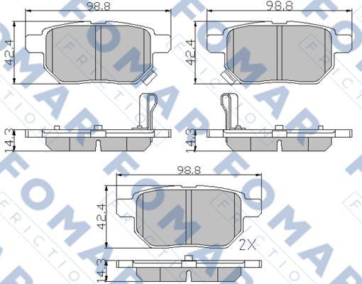 FOMAR Friction FO 933481 - Kit de plaquettes de frein, frein à disque cwaw.fr