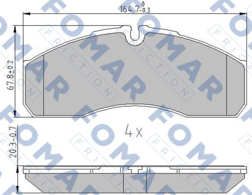 FOMAR Friction FO 933581 - Kit de plaquettes de frein, frein à disque cwaw.fr