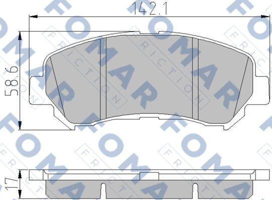 FOMAR Friction FO 933681 - Kit de plaquettes de frein, frein à disque cwaw.fr