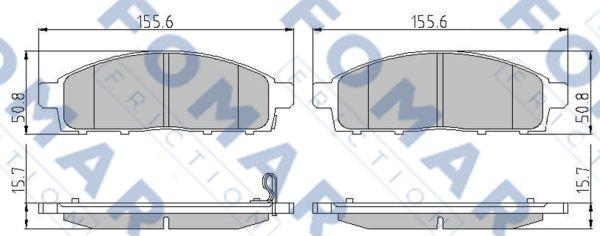 FOMAR Friction FO 933081 - Kit de plaquettes de frein, frein à disque cwaw.fr