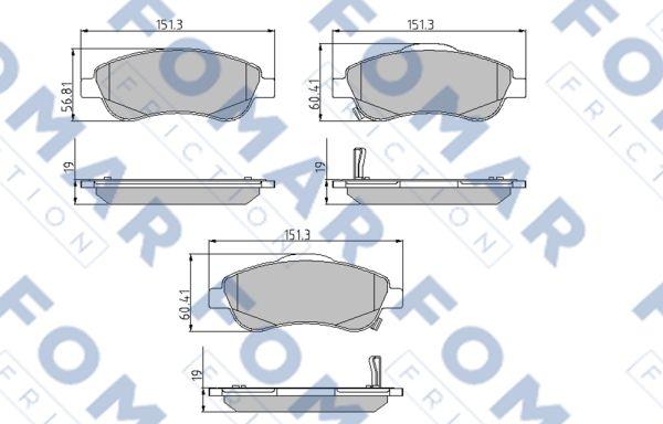 FOMAR Friction FO 933181 - Kit de plaquettes de frein, frein à disque cwaw.fr