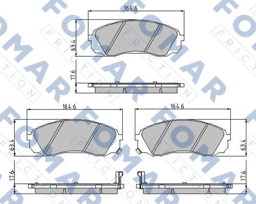 FOMAR Friction FO 933381 - Kit de plaquettes de frein, frein à disque cwaw.fr