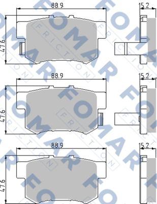 FOMAR Friction FO 933281 - Kit de plaquettes de frein, frein à disque cwaw.fr