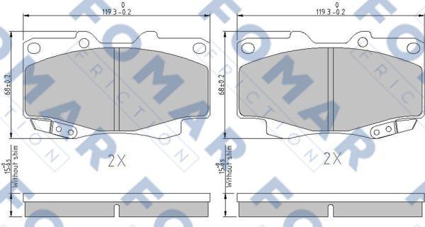 FOMAR Friction FO 932981 - Kit de plaquettes de frein, frein à disque cwaw.fr