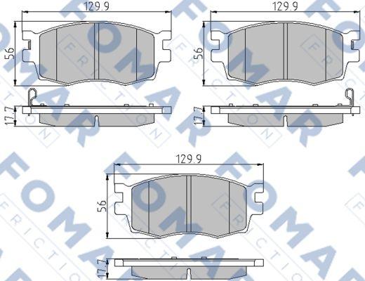 FOMAR Friction FO 932681 - Kit de plaquettes de frein, frein à disque cwaw.fr