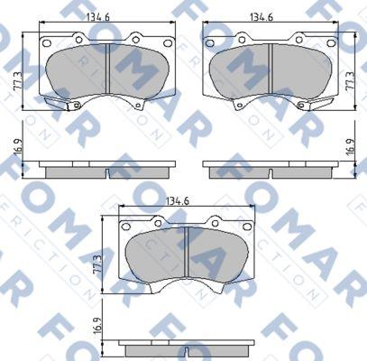 FOMAR Friction FO 932081 - Kit de plaquettes de frein, frein à disque cwaw.fr