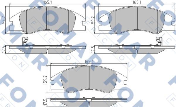 FOMAR Friction FO 932181 - Kit de plaquettes de frein, frein à disque cwaw.fr