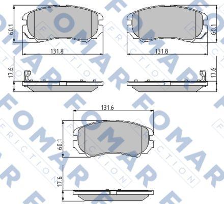 FOMAR Friction FO 932381 - Kit de plaquettes de frein, frein à disque cwaw.fr