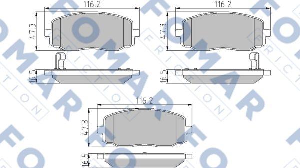 FOMAR Friction FO 932281 - Kit de plaquettes de frein, frein à disque cwaw.fr